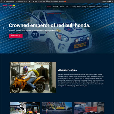 motor racing website design