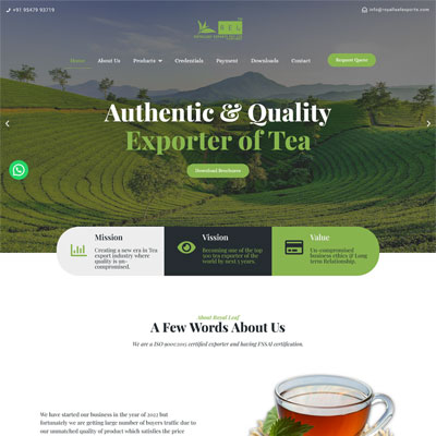 tea-company-website-royal-leaf-export